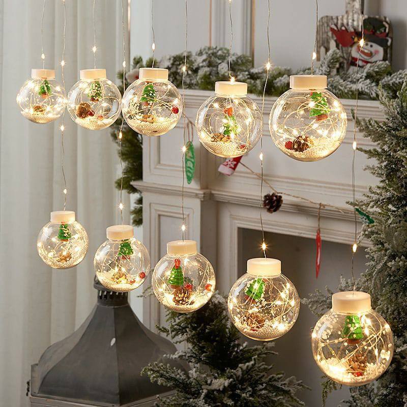 10pcs Christmas wish ball LED  Garland curtain light