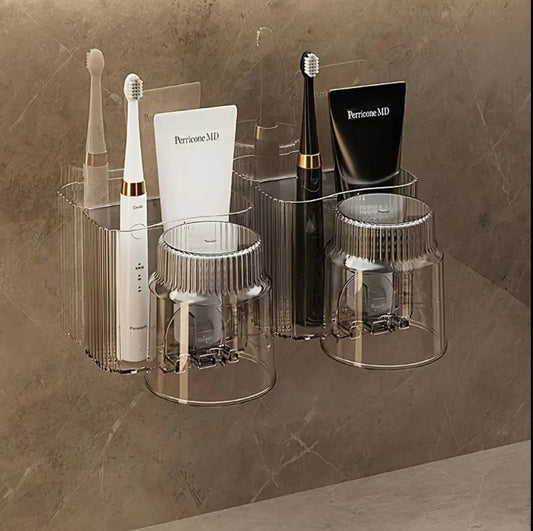 Toothbrush Holder With Mouthwash Cup