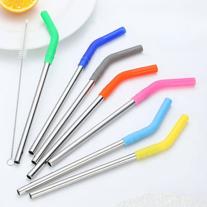 Stainless Steel Straw with Silicone Tips