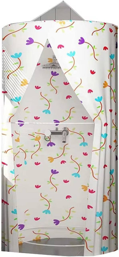 Portable foldable round waterproof fabric shower cubicle
