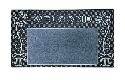Welcome heavy duty rubber bottom antslip door mats