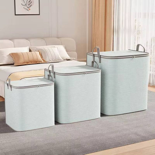 Striped Quilt Duvet/Closet Organizer/Luggage Storage Bags