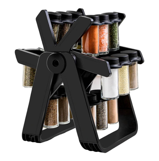 Rotary seasoning rack with jars