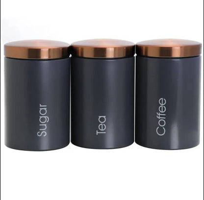 Sugar, Tea, Coffee canisters