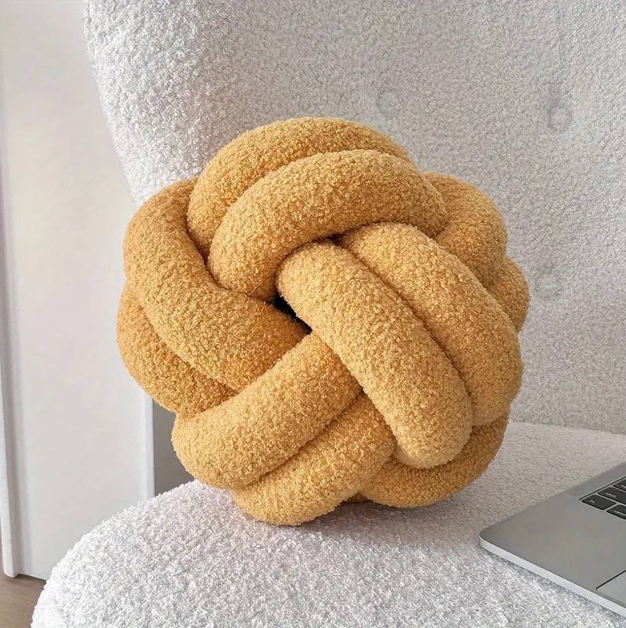 Fluffy Knot Throw Pillows