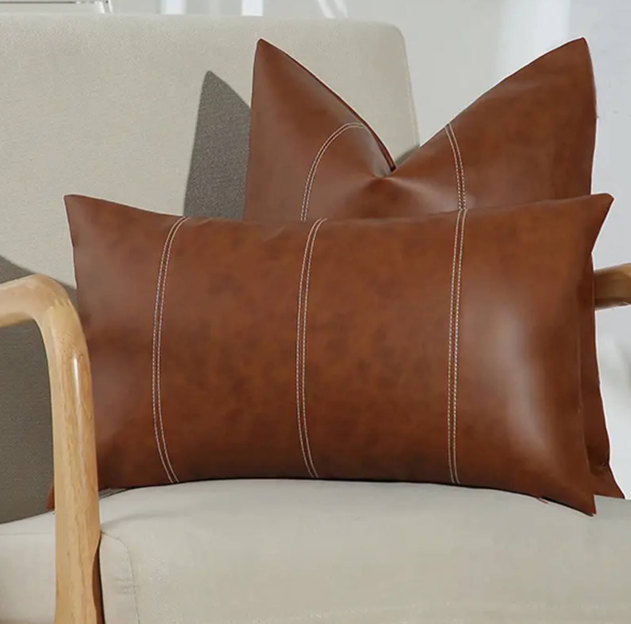 Premium quality leather Throw Pillow Cases