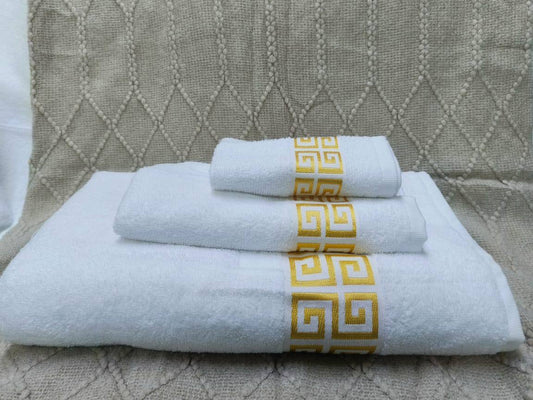 3 pieces set towels Egyptian cotton