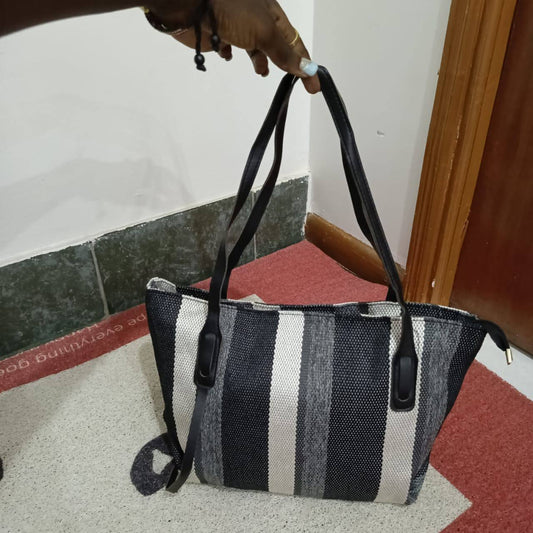 Elena Stripped Tote Bag