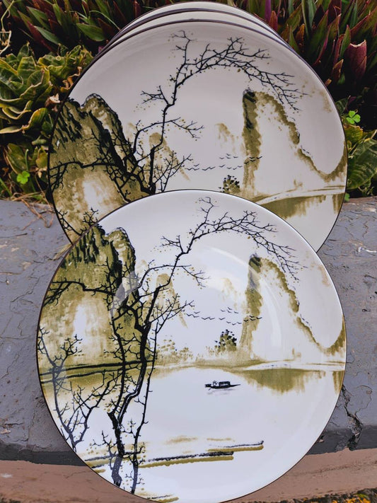 Set of 6 Tree Plates(Golden)