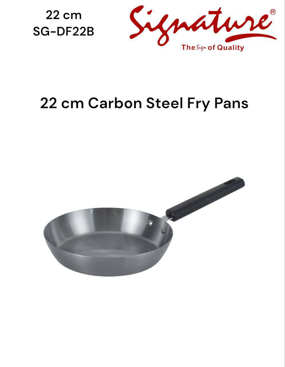 Carbon steel signature fry pans
