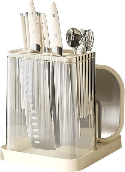 Multifunctional cutlery organizer with chopping board holder and knife organizer
