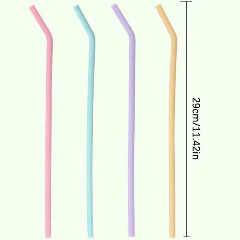 Reusable silicone straws 29cm long enough 
Easy to use & Eco friendly