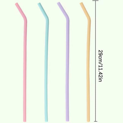 Reusable silicone straws 29cm long enough 
Easy to use & Eco friendly