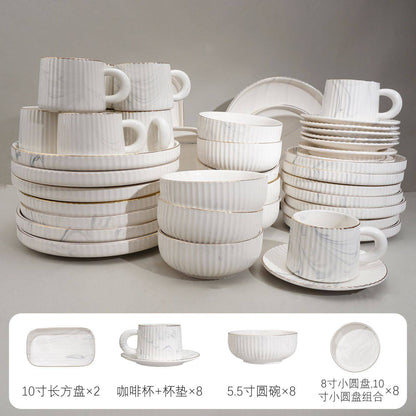 42pcs European Porcelain Dinner set
