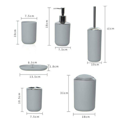 6pcs Bathroom Accessories Set