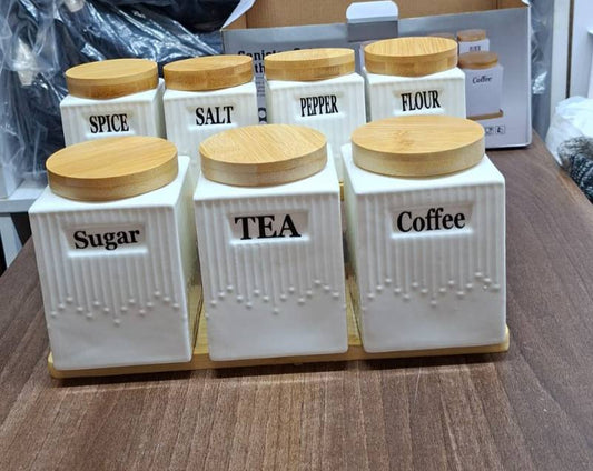 8pcs Ceramic Canister Set