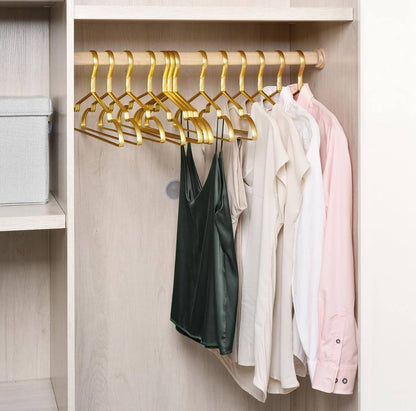 5pcs Aluminum Alloy Gold Clothing Hanger