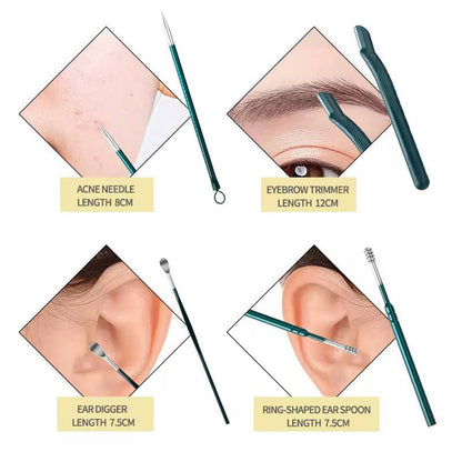 Professional manicure set with exquisite leather cover