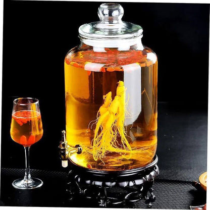 Glass dispenser with stand