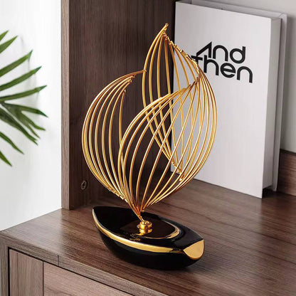 Ceramic Sailing Boat Figurine Boat Decor