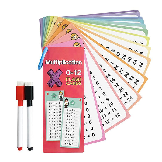 15PCS /SET MATH MULTIPLICATION REUSABLE NUMBER LEARNING CARDS