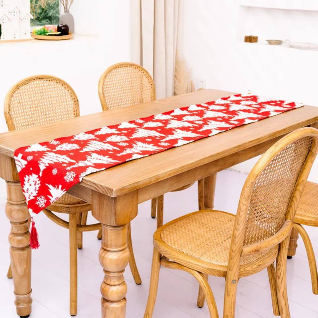 Christmas Knitted Fabric Tablecloth  Runner