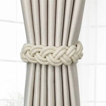 1Pair Handmade Magnetic Curtain Tieback Room Accessories Curtain Holder Clip Cotton Rope Strap Buckle Curtains Holdback Home Decor