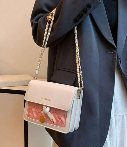 Elegant solid color sling bag