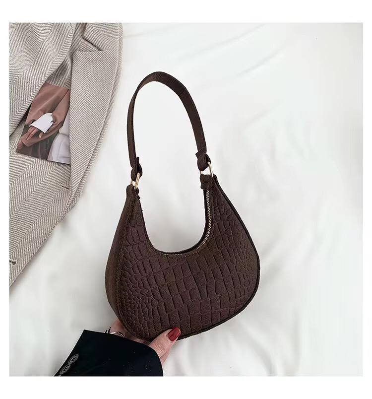 Candy color Crescent Underarm Bag