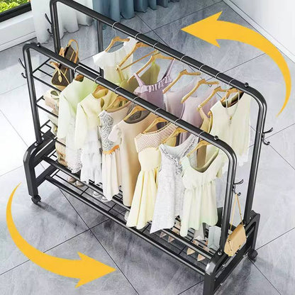 Double pole Sturdy Rack with wheels