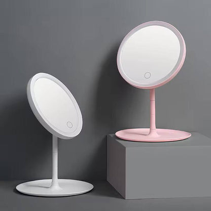 Led make up mirror storage tray