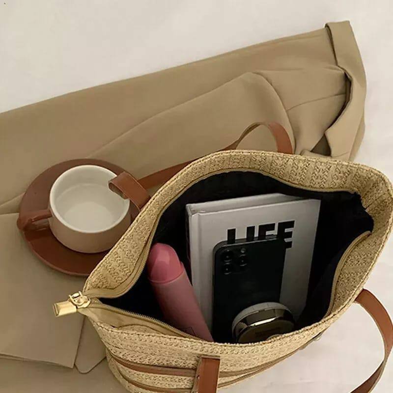 Women's minimalist solid color tote bags
