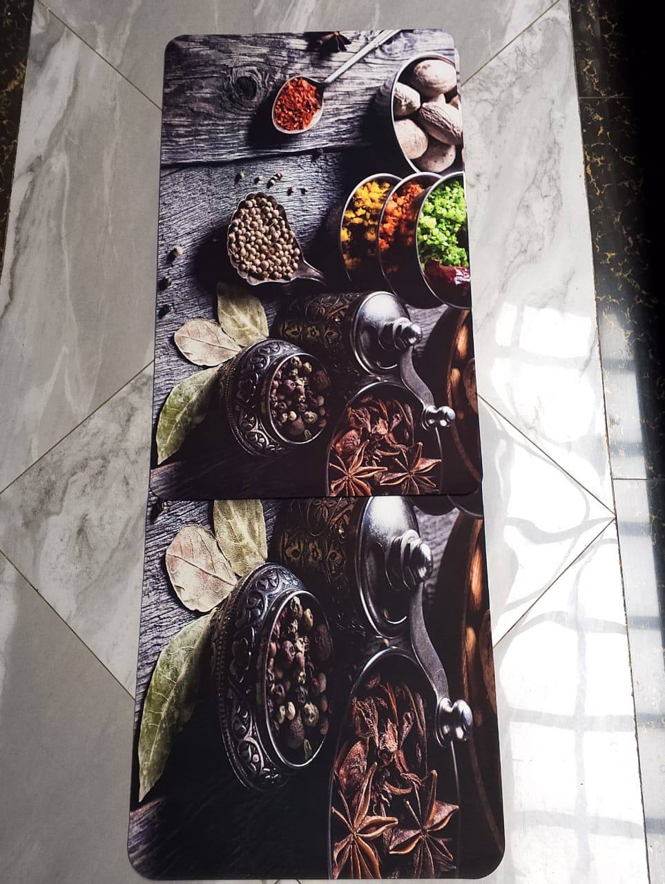 Both Sides Rubber kitchen Mats Set