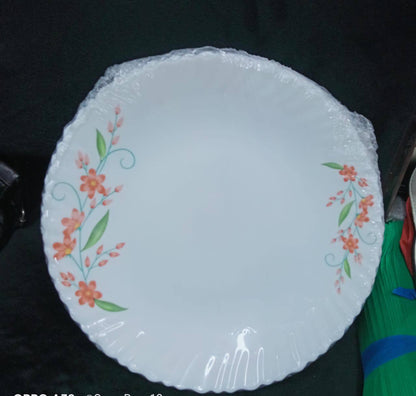 6pcs Florea Arc Opal round dinner plates 10.5"inches