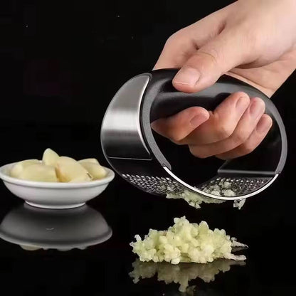 Stainless steel garlic press crusher