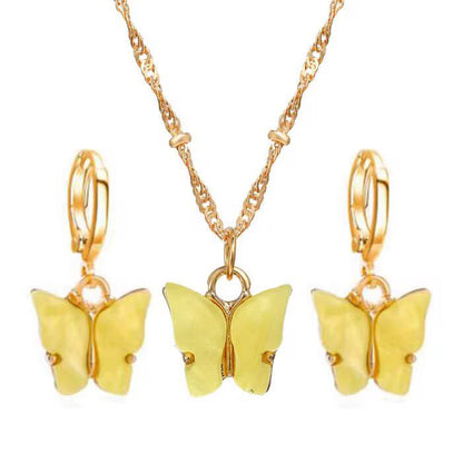 Butterfly jewellery set