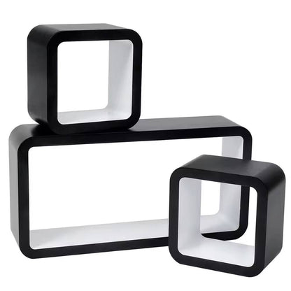 3Pcs Plastic Wood floating shelves