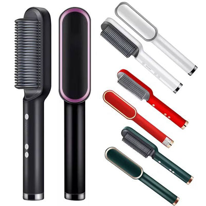 Electric hair straightener comb