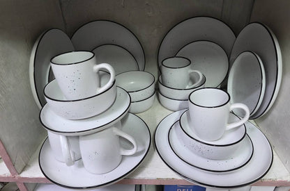 24pcs Reactive Glazed Ceramic Dinneer set.