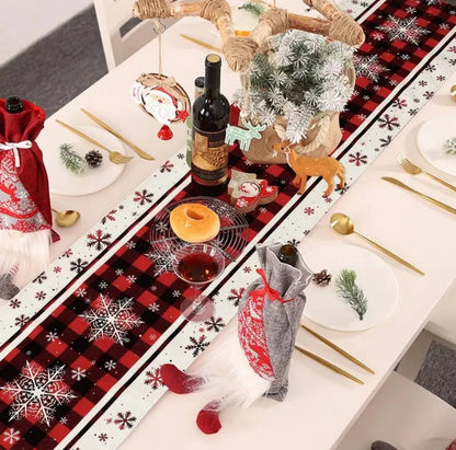 Christmas Table Runner Snowman Gnome Table Cloths Linen Table Runners