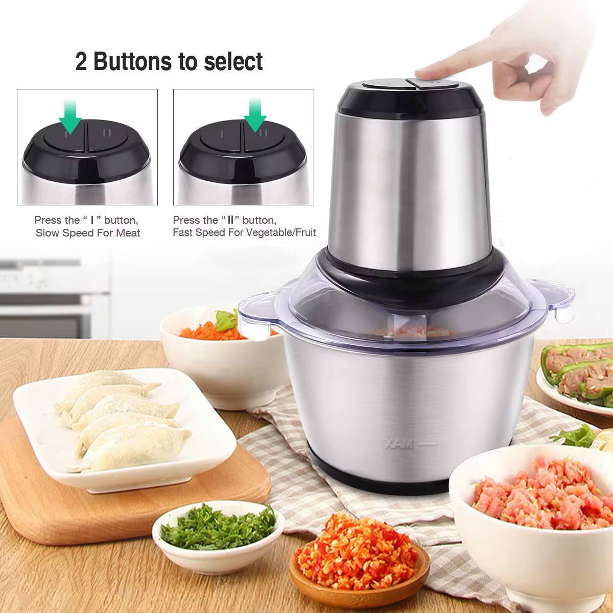 3ltrs stainless steel electric chopper