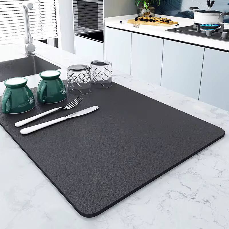 Super absorbent Nonslip dish drain mat /dish drying  mat