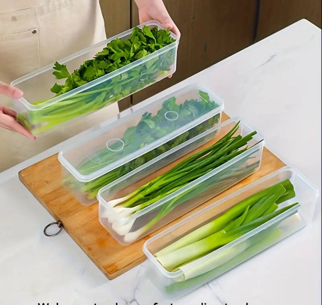 Refrigerator herb storage boxes/ fresh keeping crisper organizer with lid
