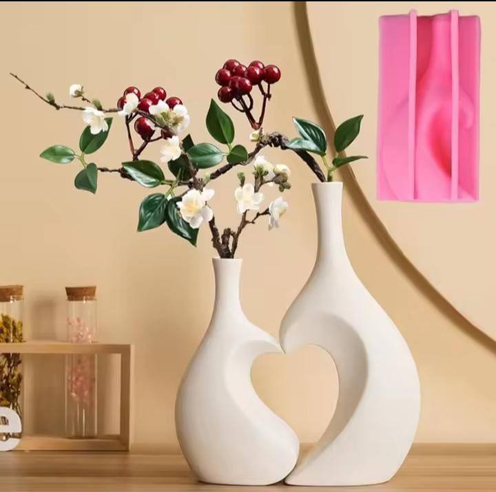 2 in 1 deco heart shaped flower vase