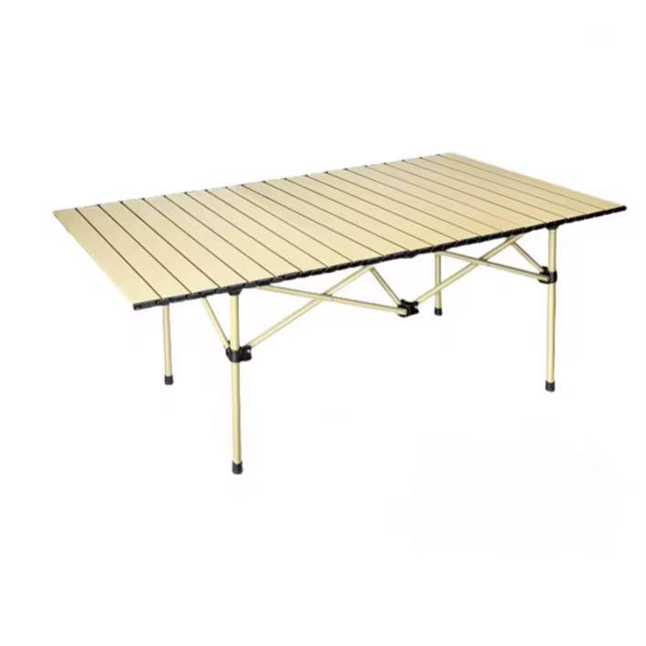 MONIFEN
Garden Folding Table And Chair Family Picnic Camping Bbq Folding Table Portable roll away 
Metallic top