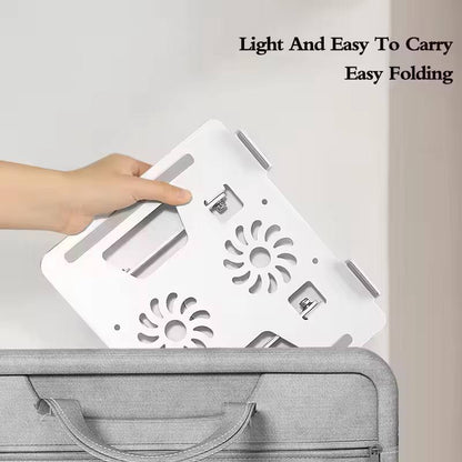 Adjustable Laptop Stand with Dual Cooling Fans