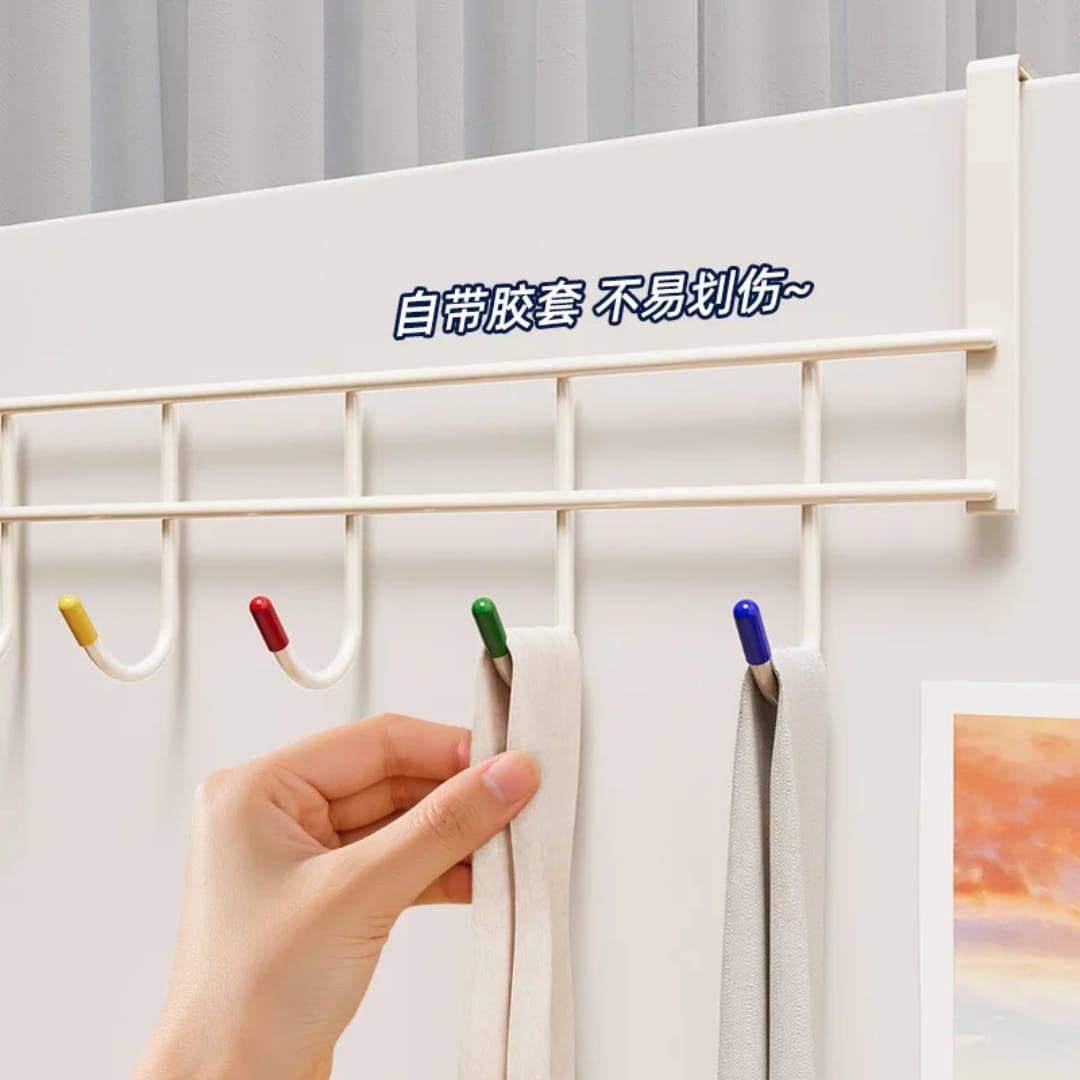 Over-the-door hook rack