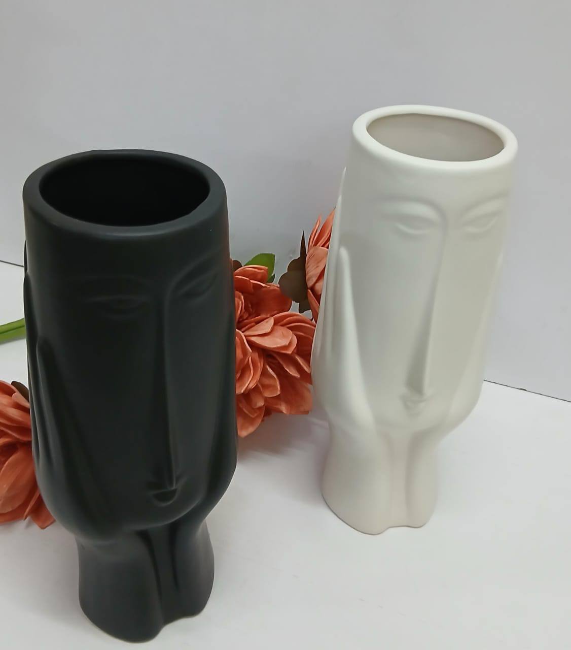 Face Decorative Flower Vase