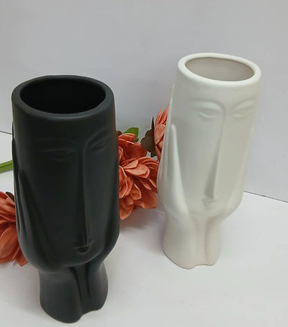 Face Decorative Flower Vase