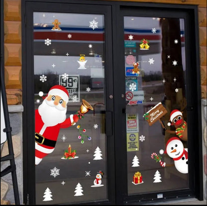 Christmas Window Stickers Santa Claus Snowflake DIY Wall Decor
60*90cm